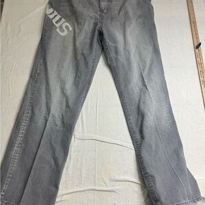 Akademiks Gray Straight Men's Jeans